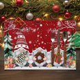 thumbnail image 2 of Christmas Placemats Set of 6, Xmas Tree Gnomes Place Mats Pine Needles Branch Red Placemat Table Decoration for Kitchen Table Dinner Xmas Holiday Party Home Decor Indoor Outdoor 13x19 Inch, 2 of 9