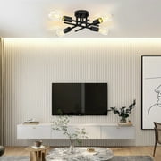 DONGPAI Modern Sputnik Chandelier Ceiling Light Fixtures, 4-Lights Industrial Dining Room Light Fixture Semi Flush Mount Ceiling Light for Kitchen Bathroom Living Room Bedroom Hallway