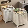 thumbnail image 5 of Asnews Foldable Laundry Hamper with Wheels, Large Capacity Dirty Clothes Basket for Bedroom/Bathroom/Laundry Room, 5 of 7