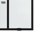 thumbnail image 5 of VIGO Elan 68 to 72 in. W x 74 in. H Sliding Frameless Shower Door in Matte Black with 3/8 in. (10mm) Clear Grid Glass, 5 of 14