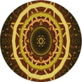 thumbnail image 1 of Ahgly Company Machine Washable Indoor Square Transitional Night Red Area Rugs, 3' Square, 1 of 7