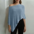 thumbnail image 5 of Feancey Sheer Poncho for Women Trendy Asymmetrical Beach Cover Ups Lightweight See Through Summer Shawl Tops for Swim Vacation Dailywear Sky Blue Free Size, 5 of 9