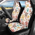 thumbnail image 2 of XYZCANDO Easy to Install Car Seat Covers SUV Truck Vehicle, Washable Non-Slip Auto Seat Covers 2pcs Polyester Fabric Paw Prints, 2 of 10