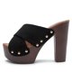 thumbnail image 4 of Sandalias de mujer Suede Super High Chunky Heel Sexy Summer Beach Casual Zapatos sólidos Wmkox8yii ytu1636, 4 of 8