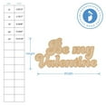 thumbnail image 2 of "Be my Valentine” Wood Cutouts 23-inch, 1/8 inch Thick, Pack of 5 Mother's Day/Valentines Crafts for Gifts and Girls' Décor, by Woodpeckers, 2 of 5