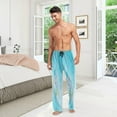 thumbnail image 6 of Colored Dandelions Blue Painting Men's Pajama Pants Lightweight Sleepwear Bottom Lounge Pants, 6 of 6