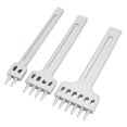thumbnail image 4 of Herramienta De Punta De Cuero, Descarga De Orificio Grande De Punta De Cuero 2 Dientes 4 Dientes 6 Dientes Brillo Fino Para Grabado Estampado Para Punzonado Costura Cergrey 6 mm, 4 of 8