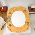 thumbnail image 5 of Manfei Vintage Polka Dots Twin Sheet Set (3-Piece) Bohemian Rhombus Orange Ultra Soft Decor, 5 of 7