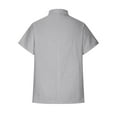 thumbnail image 4 of Timegard Womens Plus Size Tops Short Sleeve Notched V-Neck Button Summer Casual Tops Basic Tee Shirts, 4 of 5