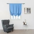 thumbnail image 1 of Innerwin Half Window Curtains Solid Color Kitchen Valance Rod Pocket Soft Short Blackout Curtain Ruched Waterproof Panels Darkening Thermal Insulated Sky Blue 55.12 x 55.12", 1 of 6