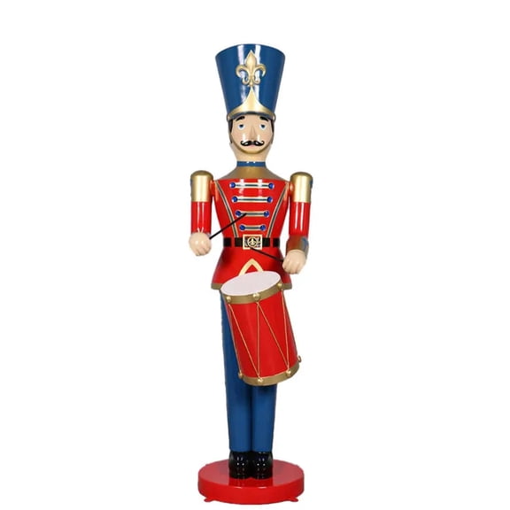 Red Toy Soldier Drummer Life Size Christmas Statue