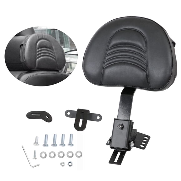 AUFER Kits de respaldo ajustables para conductor enchufables, hechos a medida, compatibles con Touring Road King Street Glide Road Glide Electra Glide 1997-2024, color negro