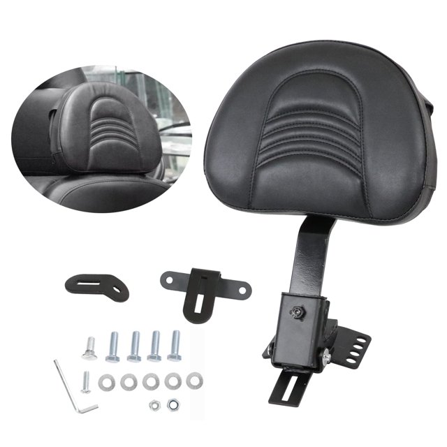 AUFER Kits de respaldo ajustables para conductor enchufables, hechos a medida, compatibles con Touring Road King Street Glide Road Glide Electra Glide 1997-2024, color negro