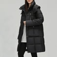 thumbnail image 7 of jtjvou Women Long Puffer Coat Winter Warm Hooded Jacket Long Full Length down Jacket with Pockets Black L, 7 of 7