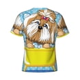 thumbnail image 6 of Vsdgher Dog Takes a Bath in the Bathtub Print Men's Dry Fit Mesh Athletic Shirts Moisture Wicking Tennis T-Shirt Tops, 6 of 9