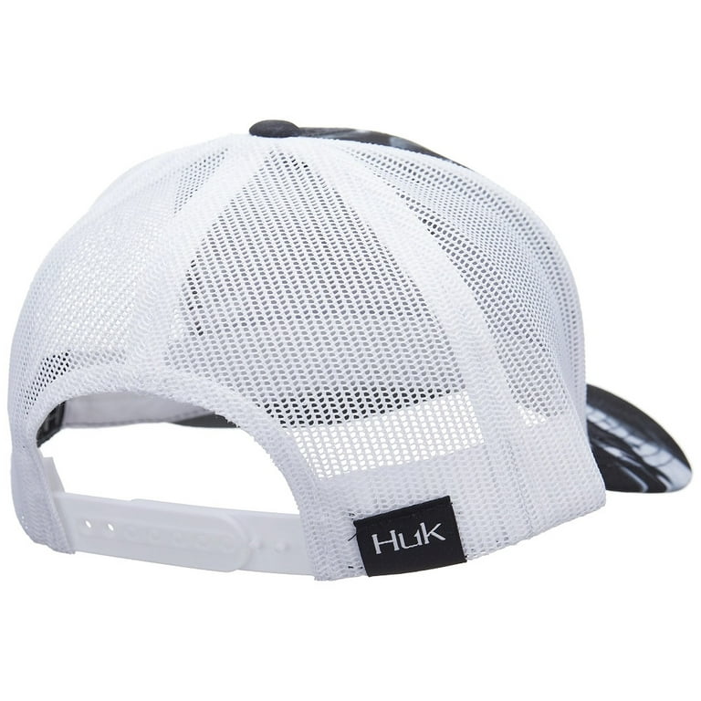 Huk Men's Snapback Huk'd Up Angler Refraction Mesh Adjustable Hat (Hydro  Blackwater, 1)