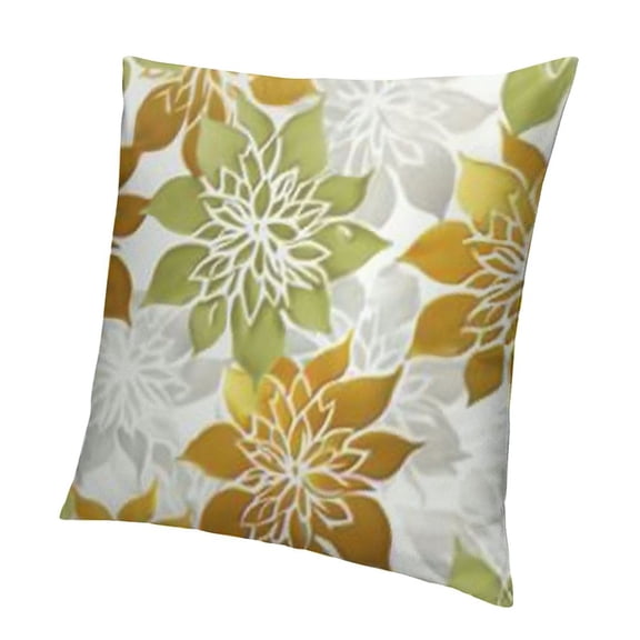 SHANXI Throw Pillow Covers Brown Beige and Light Green Backdrop Beautiful for Couch Living Room 12x12in