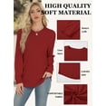 thumbnail image 2 of Sudadera AURUZA para Mujer Manga Larga Cuello Redondo Rojo Talla S, 2 of 6