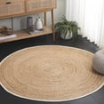 thumbnail image 2 of SAFAVIEH Natural Fiber Edden Bordered Area Rug, Natural, 3' x 3' Round, 2 of 7