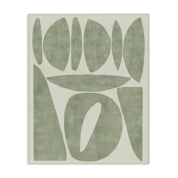 Stupell Industries Modern Modern Green Shapes Canvas Art, 24 x 30, by Flora Kouta