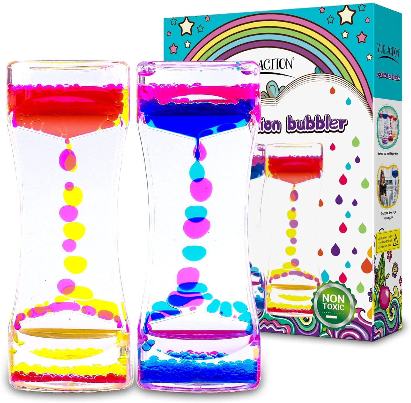 Liquid Timer 2 Pack Liquid Motion Bubbler Timer for Caliming Sensory ...