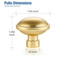 thumbnail image 5 of Pack Of 4 Round Bronze Drawer Pulls Strategy Secure Comfortable Grip, 5 of 8