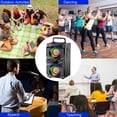 thumbnail image 2 of 60W (80W Peak) Portable Bluetooth Speaker with Double Subwoofer Heavy Bass, Bluetooth 5.0 Wireless 100ft Outdoor Speaker, Support FM Radio, LED Colorful Lights, Stereo Sound, for Home, Party, Tra, 2 of 6