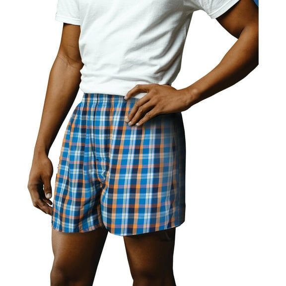 Mens Woven Boxers, 4 pack