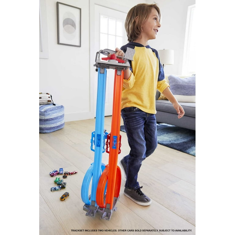 Pista doble looping hot wheels sales