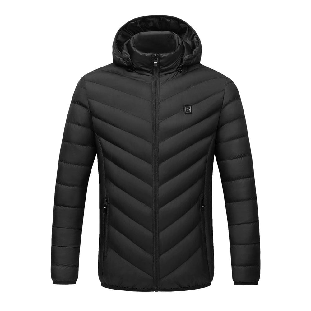 USB Warm Winter Heating Jacket for Hiking Ski Camping Suitable for male females Heated Jackets Winter,Smart Thermostat Long-Sleeved High Collar Heating Down Coat 
