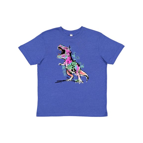 Inktastic Graffiti Paint Splatter T-Rex Youth T-Shirt