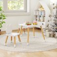 thumbnail image 4 of Gymax Kids Table & Chairs Set Children Multi-Activity Desk & Frog-Shaped Chair Set w/Wooden Legs, 4 of 9