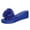 Blue#2, variant on ShiShine Womens Flower Wedge Slides Open Toe Slip On Sandals Bohemian Casual Anti Slip Comfy Beach Vacation Sandals