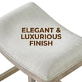 thumbnail image 2 of ROME + OAK Parker 26" Backless Saddle Kitchen Counter Stool, Oak, Grey Upholstery, 4 Pack, 2 of 12
