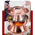 thumbnail image 4 of Hot Pot, Chinese Charcoal Hotpot, Chinese Copper Hot Pot, Pure Copper Thick Mongolian Cattle Hotpot, For Family Dinners Gatherings Barbecues Outdoor Cooker Picnic, 4 of 7