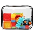 thumbnail image 3 of Bolsa de artículos de tocador transparente, paquete de 3 bolsas de artículos de tocador aprobadas, bolsa de un cuarto de galón, bolsa de cosméticos de maquillaje de viaje para mujeres y, 3 of 8