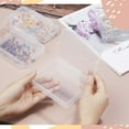 thumbnail image 3 of 6 Packs Rectangle Small Clear Plastic Storage Containers Box Case with Hinged Lid Crafts Organizer for Crayon, Bobby Pin, Beads (4.5 x 3.4in), 3 of 15