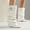 White, variant on OKBOP Women's Knee High Boots Slip-On Pointy Toe Slouch Buckle Strap Low Heel Boots for Fall Winter Boots Sizes 35