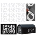 thumbnail image 1 of Diggoo - Adhesivo reflectante para números de buzón de correo, troquelado, estilo elegante, número de vinilo de 3.0 in, autoadhesivo, 4 juegos para letreros de buzón, ventana, puerta, coches, camiones, 1 of 7