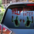 thumbnail image 4 of Halloween Bloody Zombie Window Clings, “Help! DO NOT Enter!” Horror Stickers Decals Posters, Window Bathroom Posters Cover Creepy Party Halloween Decoration, 4 of 9