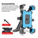thumbnail image 4 of Soporte para teléfono de bicicleta Soporte de bicicleta ajustable antideslizante 4.5 6.8 pulgadas Soporte de montaje de carreras de ciclismo portátil Accesorio azul para espejo Yuarrent EL015524-04B, 4 of 6