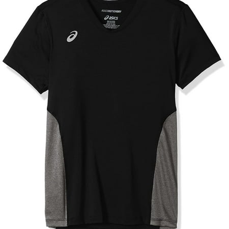 ASICS Womens 2-Tone Jersey, Black, Large