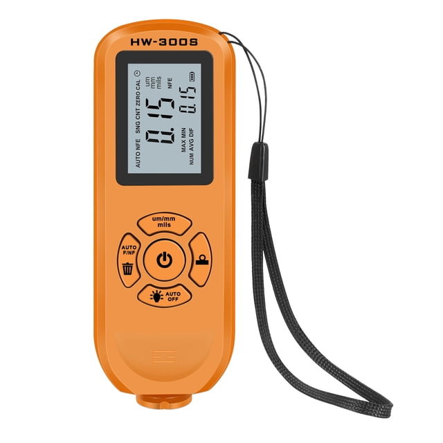 FlyFlise Car Paint Tester Coating Thickness Gauge with Digital LCD Backlight Display Coating