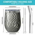 thumbnail image 5 of 12oz Stainless Steel Insulated Wine Tumbler with Lid and Straw – Double Wall Vacuum Mug for Hot & Cold Drinks, 304 Steel Interior, Sweat-Free Design, 5 of 5