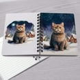 thumbnail image 4 of Hello Winter British Shorthair Welcome Snowy Night Watercolor Vintage Spiral Bound Journal Cat Lover Kitten Owner Gifts 5x7in Spiral Notebook - 01011, 4 of 5