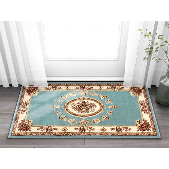 Well Woven Timeless Le Petit Palais Medallion Oriental Light Blue 2'3" x 3'11" Area Rug