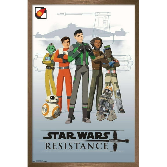 Star Wars: Resistance - Crew Wall Poster, 14.725" x 22.375", Framed