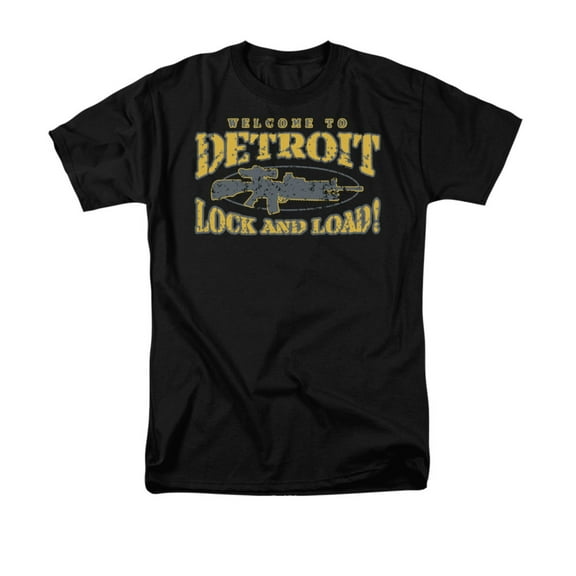 Welcome Lock and Load Detroit Humor Funny Humorous Saying Adult T-Shirt