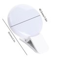 thumbnail image 2 of Teléfono móvil Luz de flash LED Lámpara de relleno de belleza Modos de mejora de 3 bloques Luz de anillo de Selfie, Blanco, 2 of 2