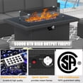 thumbnail image 5 of 8 Piece Patio Furniture Set with 44" Propane Gas Fire Pit Table, Outdoor Sectional Conversation Set Wicker Rattan Sofa Set with Coffee Table, 5 of 7